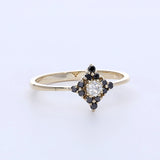 Black Diamond Gold Ring