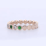 Emerald and Diamond Gold Ring-Astartelux Jewelry Handmade Sustainable Jewelry