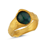 Black Opal Ring-Astartelux Jewelry Handmade Sustainable Jewelry