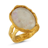 Moonstone Ring-Astartelux Jewelry Handmade Sustainable Jewelry