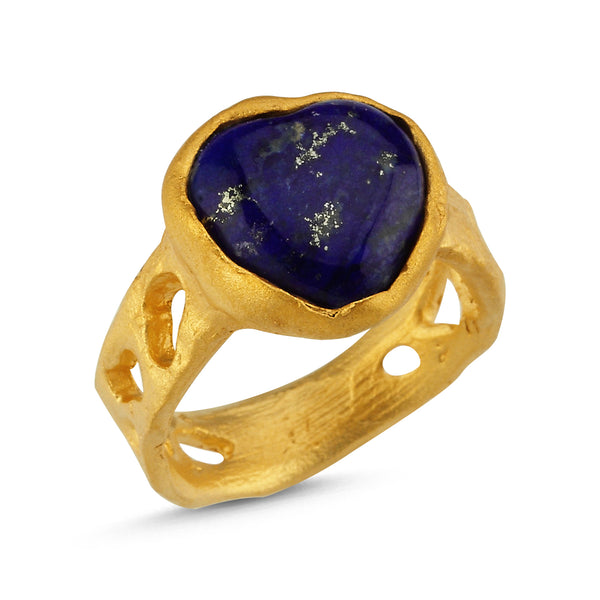 Lapis Lazuli Ring-Astartelux Jewelry Handmade Sustainable Jewelry