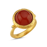 Cabochon Carnelian Ring-Astartelux Jewelry Handmade Sustainable Jewelry