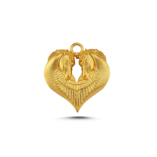 Heart Horse Pendant-Astartelux Jewelry Handmade Sustainable Jewelry