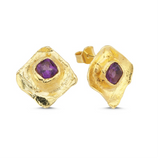 Purple Rhombus Earrings