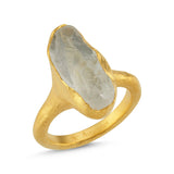 Rough Green Amethyst Ring