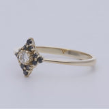 Black Diamond Gold Ring