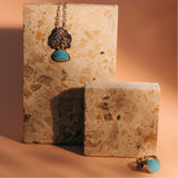 Arizona Turquoise Ancient Necklace-Astartelux Jewelry Handmade Sustainable Jewelry