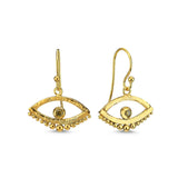 Golden Eye Earring-Astartelux Jewelry Handmade Sustainable Jewelry