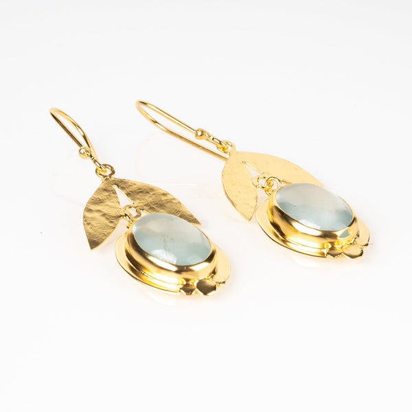 Blue Moonstone Earring-Astartelux Jewelry Handmade Sustainable Jewelry