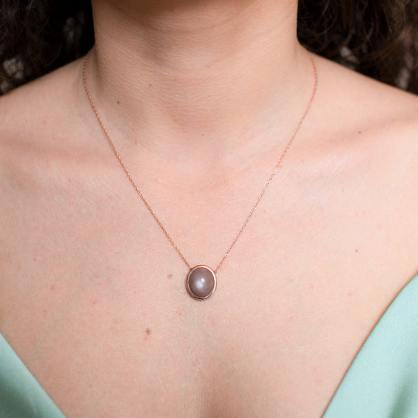 Moonstone Necklace-Astartelux Jewelry Handmade Sustainable Jewelry
