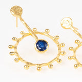 Sapphire Earrings-Astartelux Jewelry Handmade Sustainable Jewelry