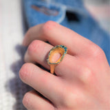 Blue Diamond Ring-Astartelux Jewelry Handmade Sustainable Jewelry