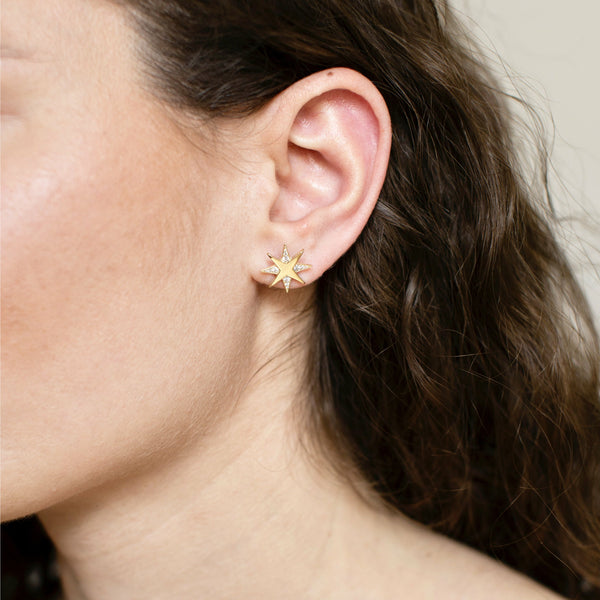 Venus Star Earrings-Astartelux Jewelry Handmade Sustainable Jewelry