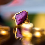 Rough Ruby Ring-Astartelux Jewelry Handmade Sustainable Jewelry