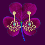 Blue Topaz Earring-Astartelux Jewelry Handmade Sustainable Jewelry