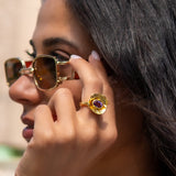 Amethyst Ring-Astartelux Jewelry Handmade Sustainable Jewelry