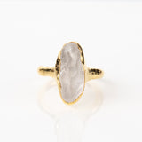 Rough Green Amethyst Ring