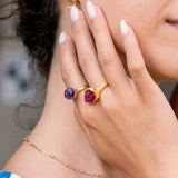 Rough Spinel Ring