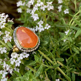 Carnelian Sterling silver ring-Astartelux Jewelry Handmade Sustainable Jewelry