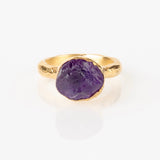 Rough Amethyst ring