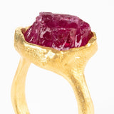 Rough Spinel Ring-Astartelux Jewelry Handmade Sustainable Jewelry