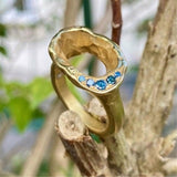 Blue Diamond Ring-Astartelux Jewelry Handmade Sustainable Jewelry