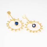 Sapphire Earrings-Astartelux Jewelry Handmade Sustainable Jewelry