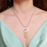 Sapphire Eye Necklace-Astartelux Jewelry Handmade Sustainable Jewelry