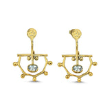 Blue Topaz Earring-Astartelux Jewelry Handmade Sustainable Jewelry
