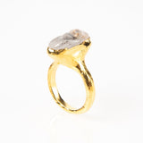 Rough Green Amethyst Ring