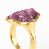Rough Ruby Ring-Astartelux Jewelry Handmade Sustainable Jewelry
