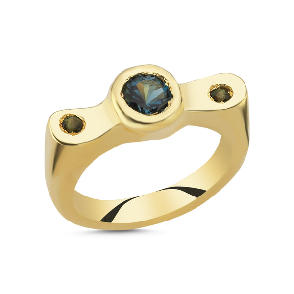 Ancient London Blue Topaz Ring