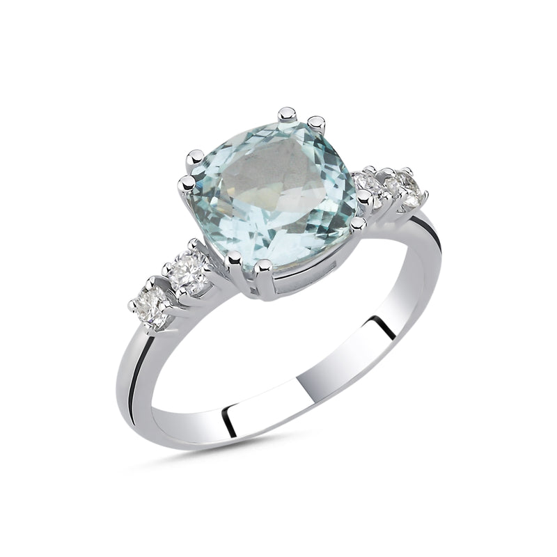 Aquamarine Gold Ring