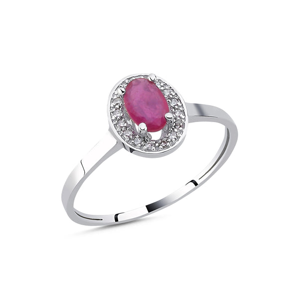 Pink with Diamonds Ring