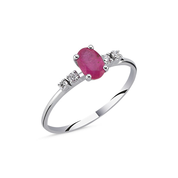 Pink with Diamonds Ring