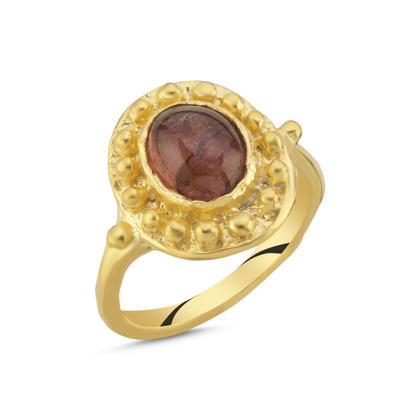 Ancient Plate Tourmaline Ring