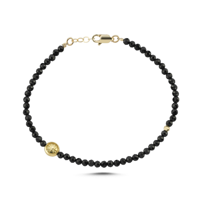 Natural Onyx Gold Bracelet