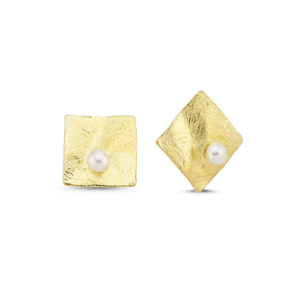 Pearl Square Earrings