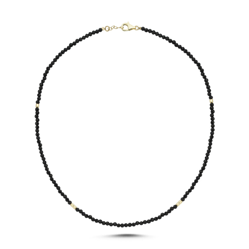 Black Spinal Gold Necklace