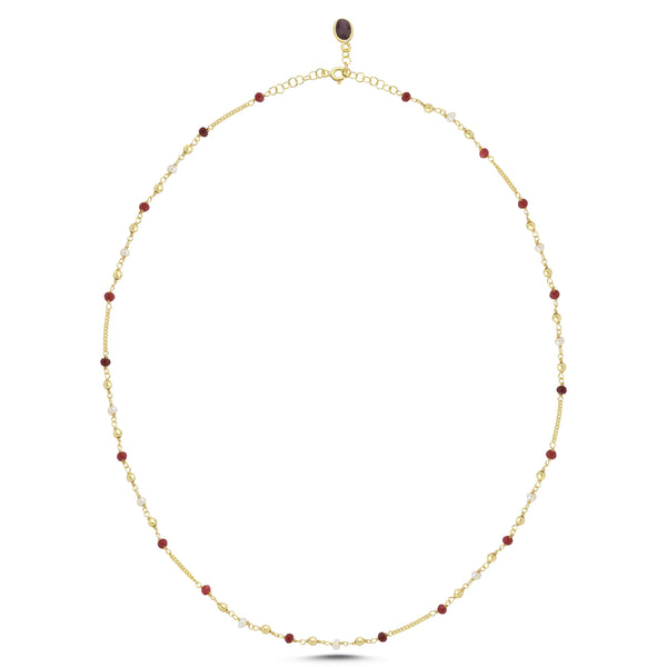 Ruby Pearl Necklace