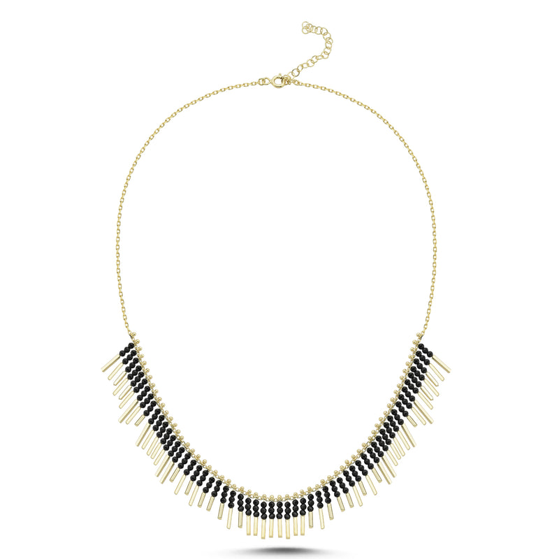 Black Fringe Necklace