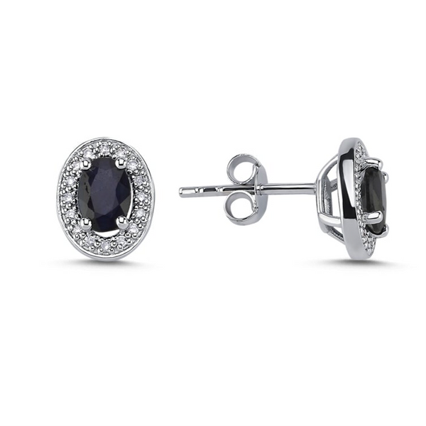 Sapphire Diamond Earrings