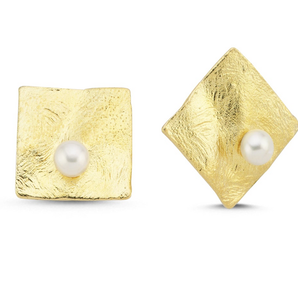 Pearl Square Earrings