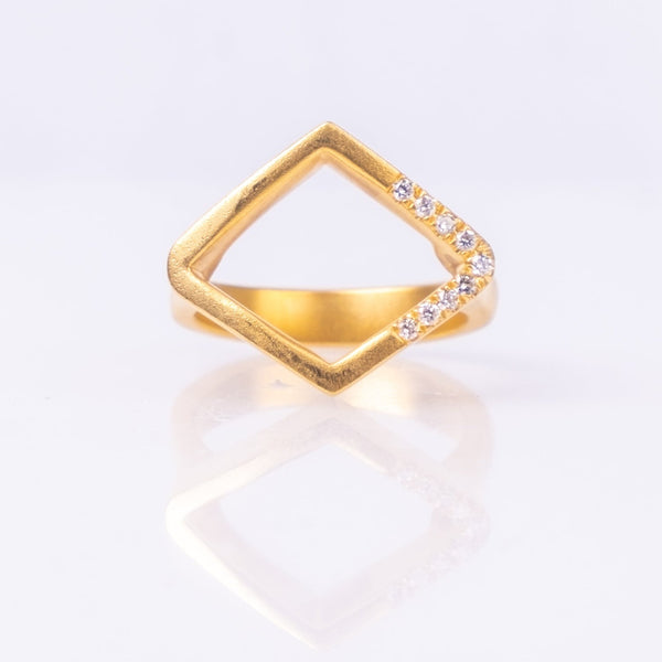 Rhombus Diamond Ring