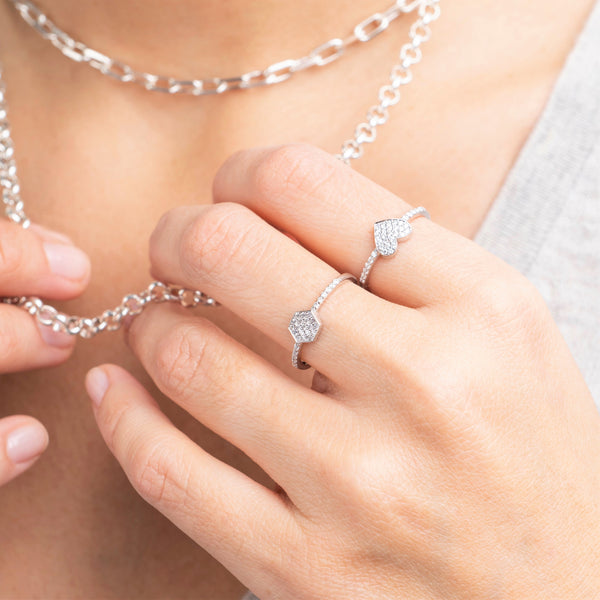 Heart Diamond Ring-Astartelux Jewelry Handmade Sustainable Jewelry