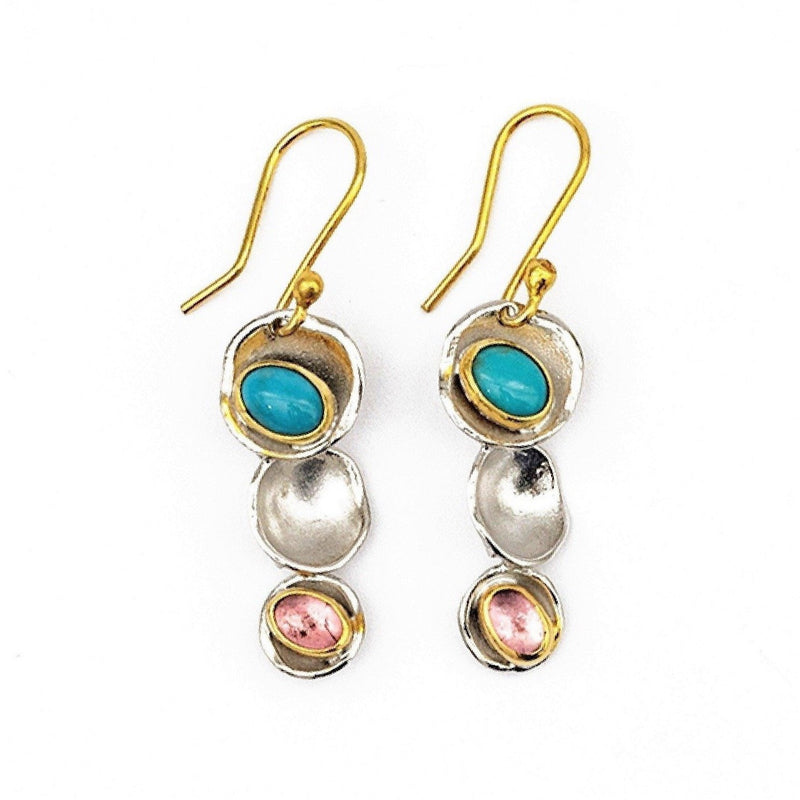 Turquoise and Tourmaline Earring