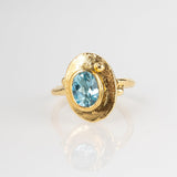 Sky Blue Topaz Ring-Astartelux Jewelry Handmade Sustainable Jewelry