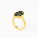 Rough Green Tourmaline Ring