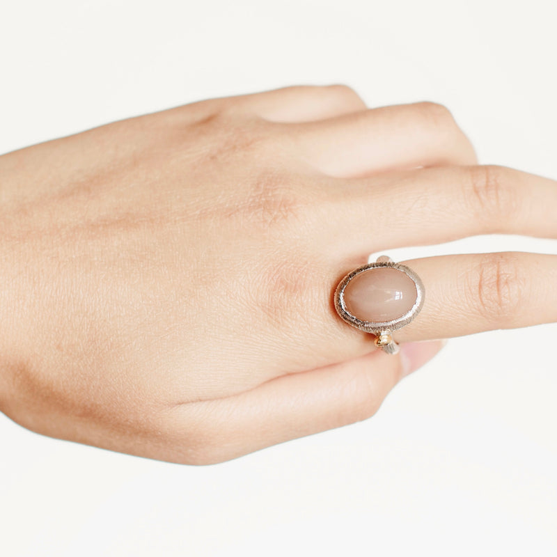 Moon Stone Ring-Astartelux Jewelry Handmade Sustainable Jewelry