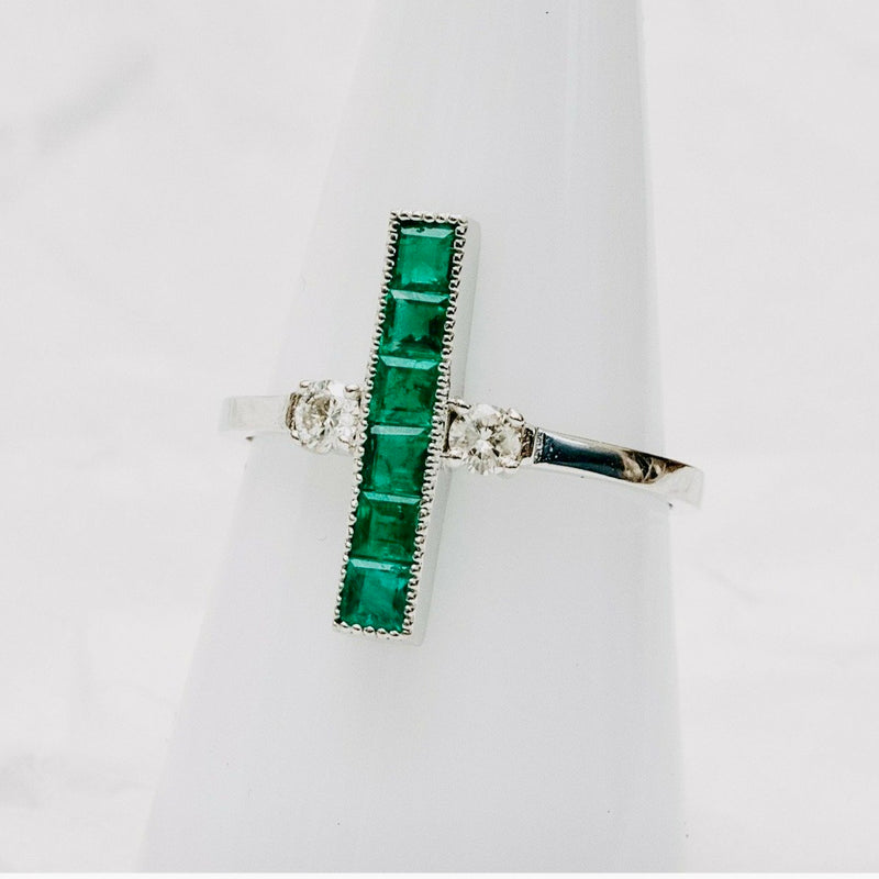 Emerald Ring-Astartelux Jewelry Handmade Sustainable Jewelry